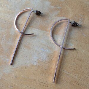 Rose Gold Geometric Earrings